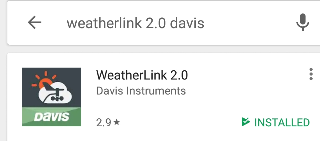 Weatherlink app store